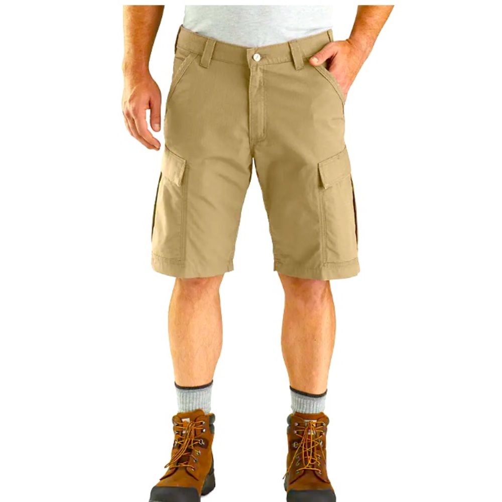 Carhartt Force Men’s Madden Relaxed Fit Ripstop Work Shorts. 36 Waist, Khaki